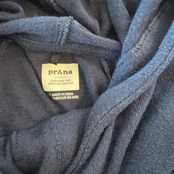 Prana Hoodie NAvy Blue Crop Pockets Medium - Picture 7 of 7